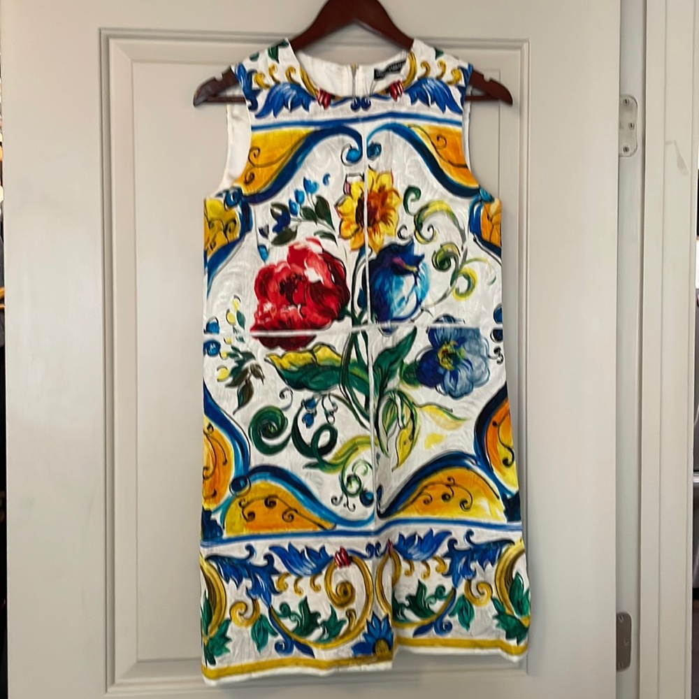 Dolce and Gabbana Majolica Tile Dress
